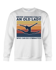 Never Underestimate An Old Lady - Gymnastics Retro Crewneck Sweatshirt tile