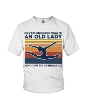 Never Underestimate An Old Lady - Gymnastics Retro Youth T-Shirt tile