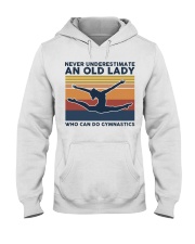Never Underestimate An Old Lady - Gymnastics Retro Hooded Sweatshirt tile