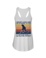 I Might Look Like I'm Listening To You - Hockey Ladies Flowy Tank tile
