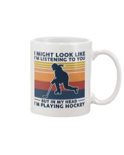 I Might Look Like I'm Listening To You - Hockey Mug tile