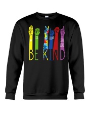 Be Kind Sign Language Color Crewneck Sweatshirt tile