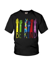 Be Kind Sign Language Color Youth T-Shirt tile