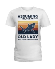 Assuming I'm Just An Old Lady - Shark Ladies T-Shirt tile
