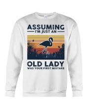 Assuming I'm Just An Old Lady - Flamingo Crewneck Sweatshirt tile