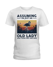 Assuming I'm Just An Old Lady - Flamingo Ladies T-Shirt tile
