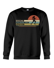 Running Social Distancing Expert Crewneck Sweatshirt front