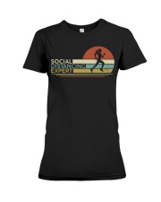 Running Social Distancing Expert Premium Fit Ladies Tee tile