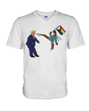 Pride Girl Kick V-Neck T-Shirt tile