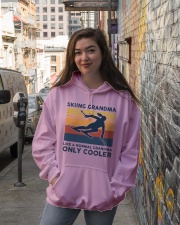 Skiing Grandma - Like A Normal Grandma Only Cooler Hooded Sweatshirt lifestyle-unisex-hoodie-front-1