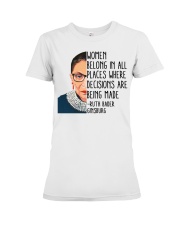 RBG Women Belong In All Places Premium Fit Ladies Tee tile