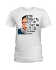 RBG Women Belong In All Places Ladies T-Shirt tile