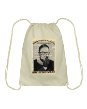RBG Newspaper Women Belong In All Places Drawstring Bag tile