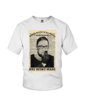 RBG Newspaper Women Belong In All Places Youth T-Shirt tile