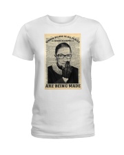 RBG Newspaper Women Belong In All Places Ladies T-Shirt tile
