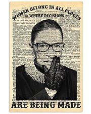 RBG Newspaper Women Belong In All Places 11x17 Poster front