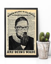 RBG Newspaper Women Belong In All Places 11x17 Poster lifestyle-poster-8