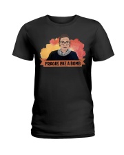 RBG Fragile Like A Bomb Red Tone Ladies T-Shirt tile