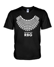 Notorious RBG Collar V-Neck T-Shirt tile
