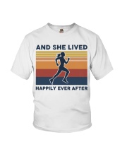 Running - And She Lived Happily Ever After Youth T-Shirt tile