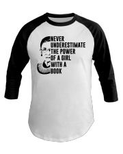RBG Never Underestimate The Power Of A Girl Baseball Tee tile