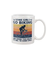 Biking - Some Girls Go Biking And Drink Too Much Mug tile