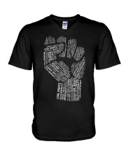 Civil Rights Equality Freedom Justice Fist V-Neck T-Shirt tile