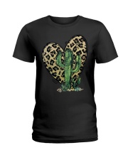 Cactus Leopard Heart Ladies T-Shirt tile