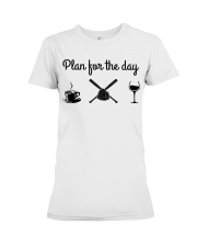 Plan For The Day - Softball Premium Fit Ladies Tee tile