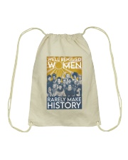 Well Bahaved Women Rarely Make History Drawstring Bag tile