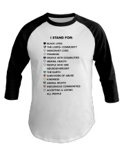I Stand For All People Baseball Tee tile
