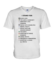 I Stand For All People V-Neck T-Shirt tile