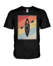 Retro Kayak V-Neck T-Shirt tile