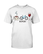 Biking Coffee Wine Repeat Premium Fit Mens Tee tile