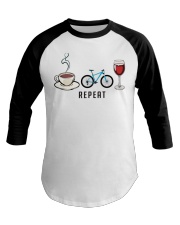 Biking Coffee Wine Repeat Baseball Tee tile
