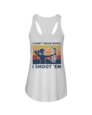 I Don't Wear Bows I Shoot 'Em Ladies Flowy Tank tile