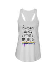 Human Rights Are Not A Matter Of Opinion Ladies Flowy Tank tile
