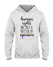 Human Rights Are Not A Matter Of Opinion Hooded Sweatshirt tile