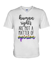 Human Rights Are Not A Matter Of Opinion V-Neck T-Shirt tile