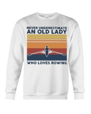 Never Underestimate An Old Lady - Rowing Retro Crewneck Sweatshirt tile