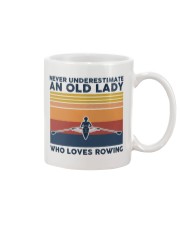 Never Underestimate An Old Lady - Rowing Retro Mug tile