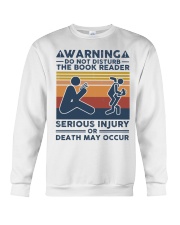Warning Do Not Disturb The Book Reader Crewneck Sweatshirt tile