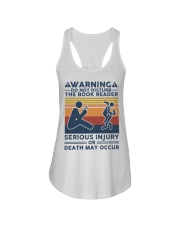 Warning Do Not Disturb The Book Reader Ladies Flowy Tank tile