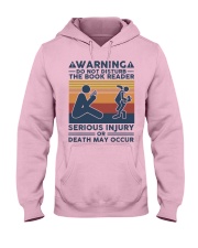 Warning Do Not Disturb The Book Reader Hooded Sweatshirt front