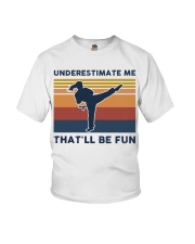 Underestimate Me That'll Be Fun - Karate Retro Youth T-Shirt tile