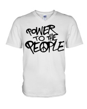 Power To The People V-Neck T-Shirt tile