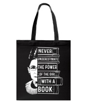 RBG - Never Underestimate The Power Of The Girl Tote Bag tile