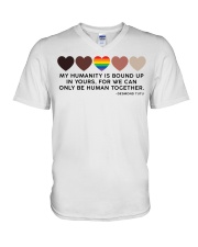 My Humanity Is Bound Up In Yours V-Neck T-Shirt tile