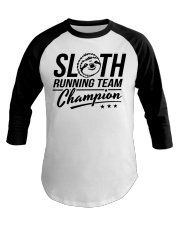 Sloth Running Team Champion Baseball Tee tile