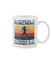 I Run Because Punching People Is Frowned Upon Mug tile